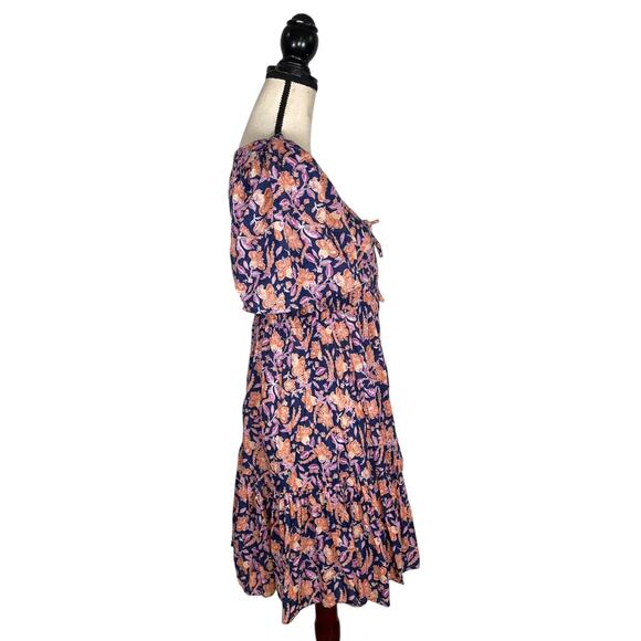 J. Crew Button-front cotton voile beach dress in painted block print    Size: M - Picture 4 of 6